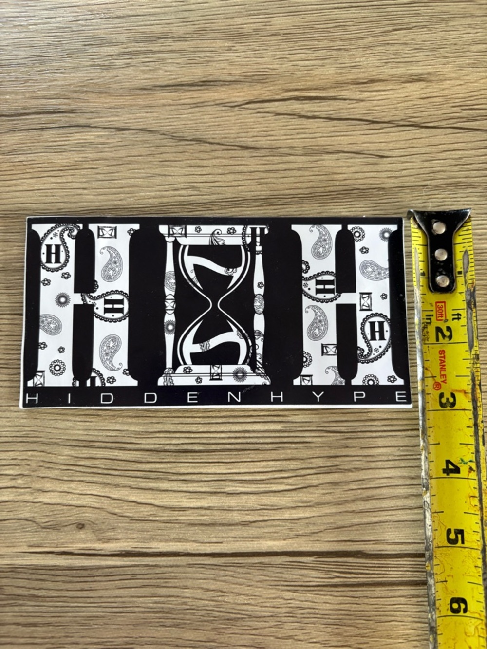 Hidden Hype logo sticker Clothing Brand  Size 6 in x 3 in